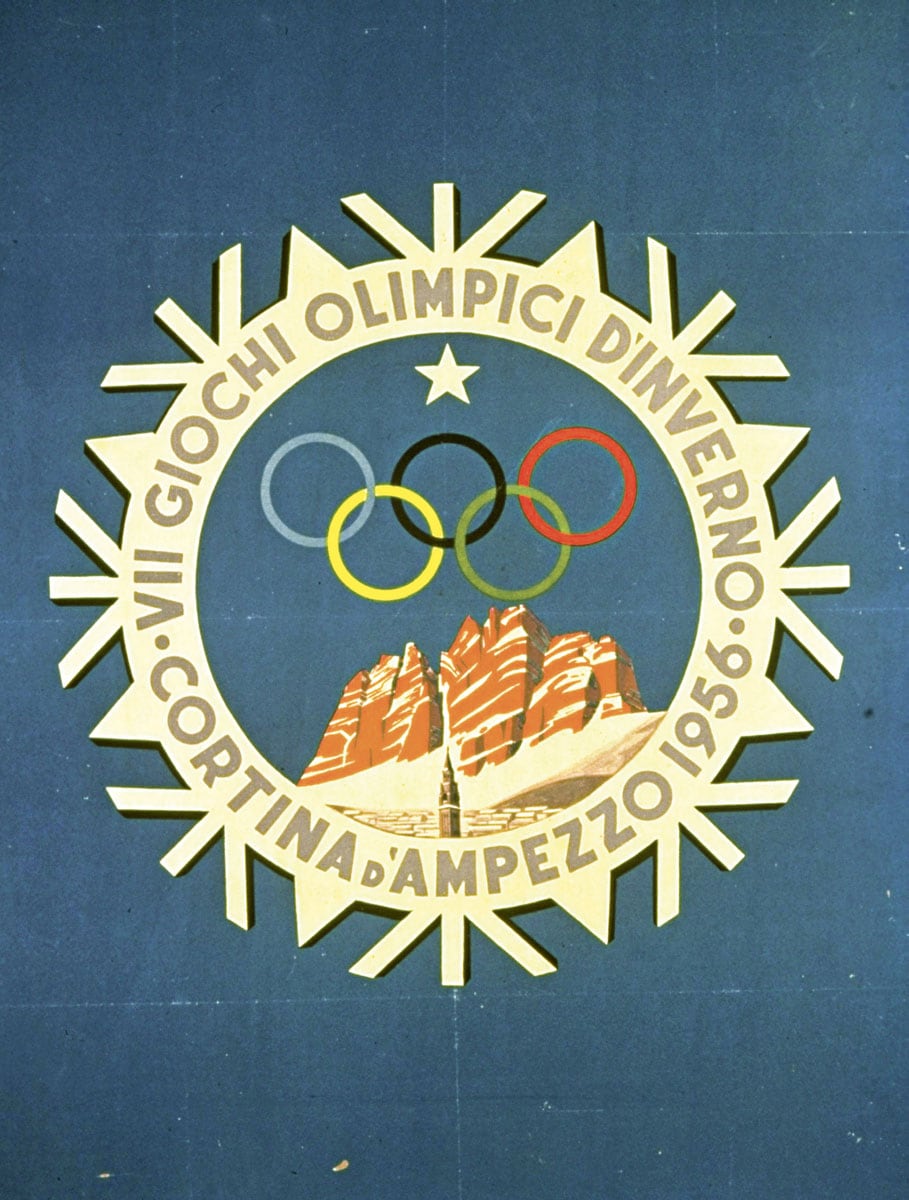 1956年的科蒂納‧丹佩佐冬季奧運會海報