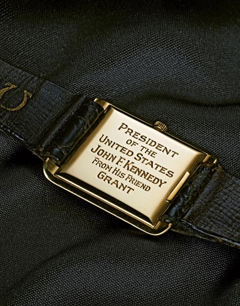 約翰‧甘迺迪歐米茄腕錶的鐫刻錶背